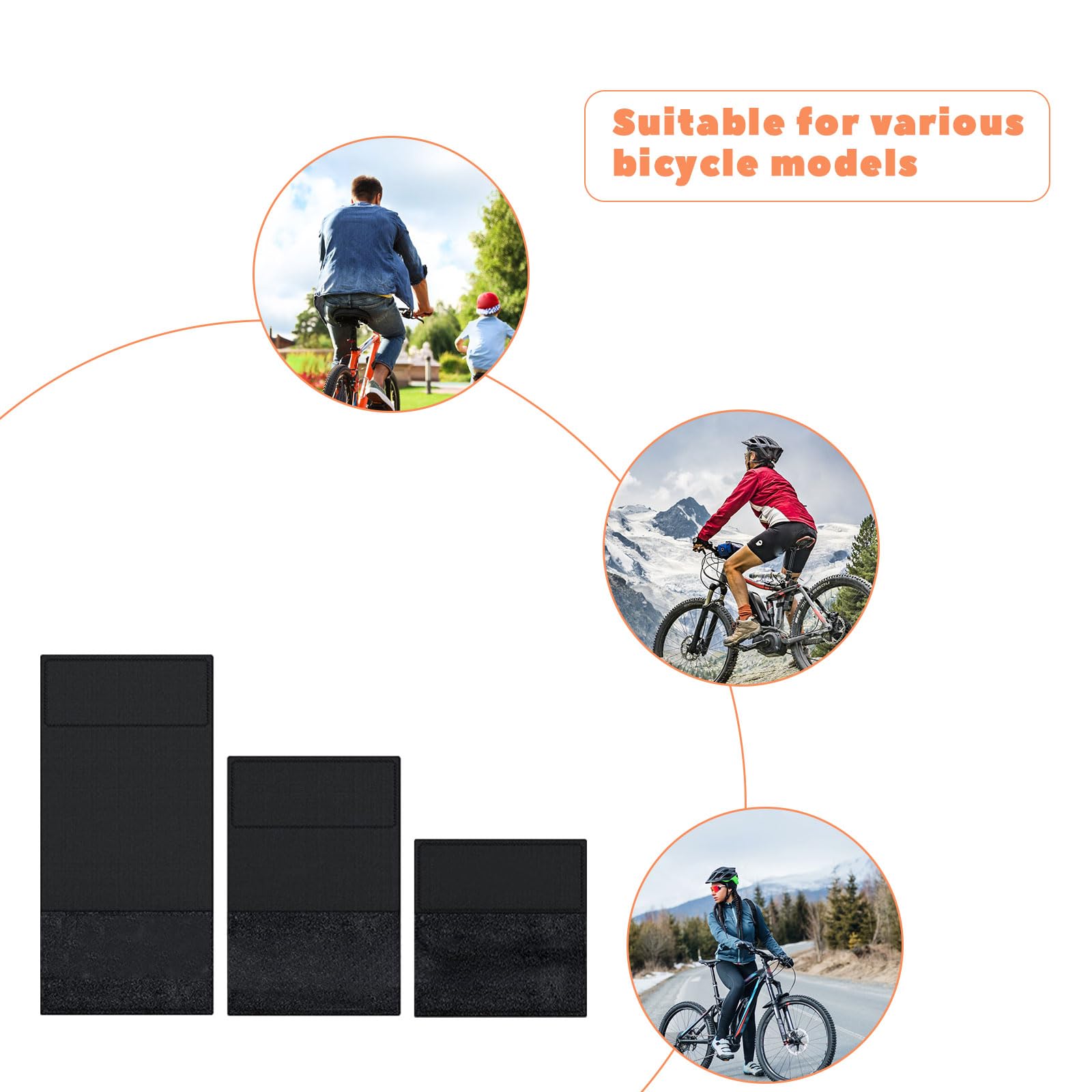 Arion Lot De 3 Protections De Cadre Vélo - Protection Transport Compatible Porte-Vélos Thule - Cadre Carbone
