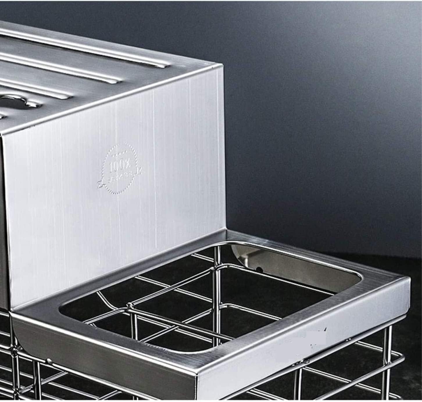 Knife Block Storage Stand Kitchen,Only Selling Cutter Holder,Hollow Ventilation Stainless Steel Universal Chopsticks