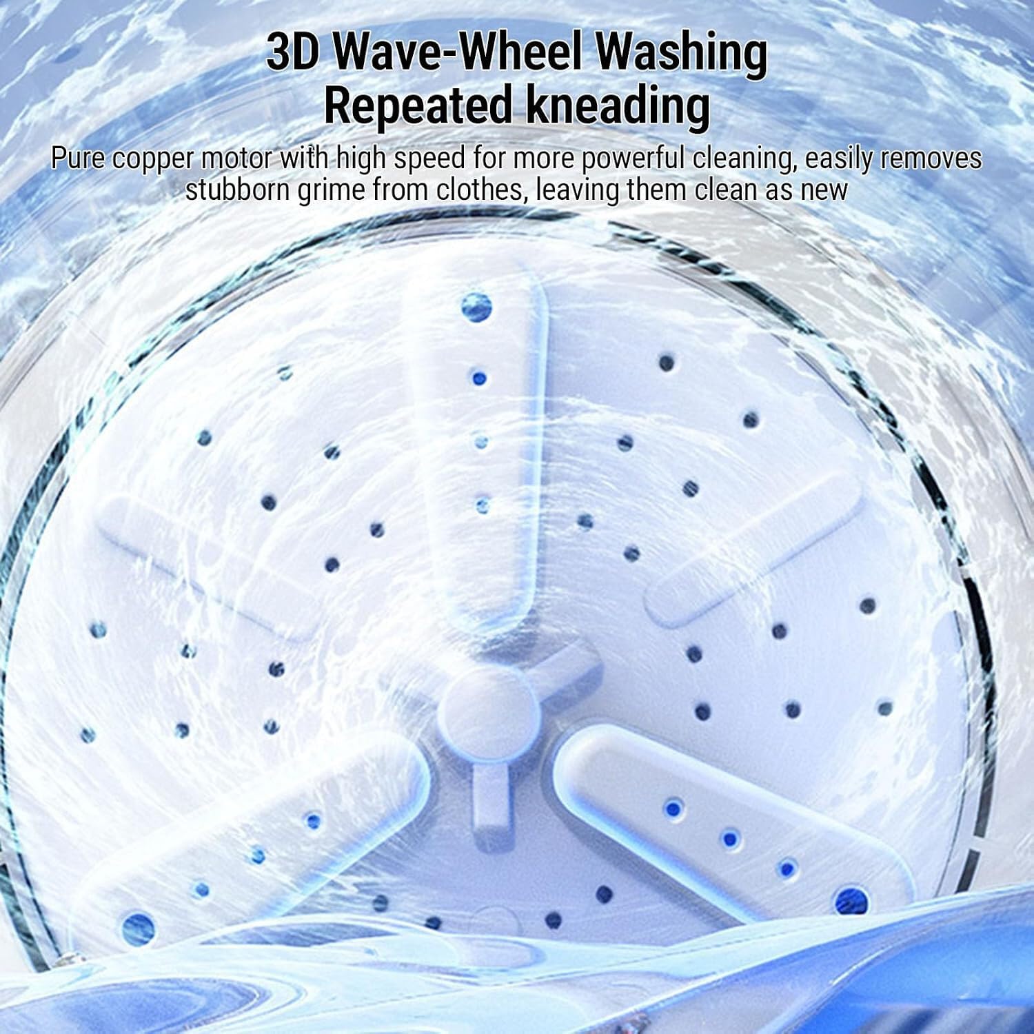 Mini machine à laver pour sous-vêtements, sans fil et portable