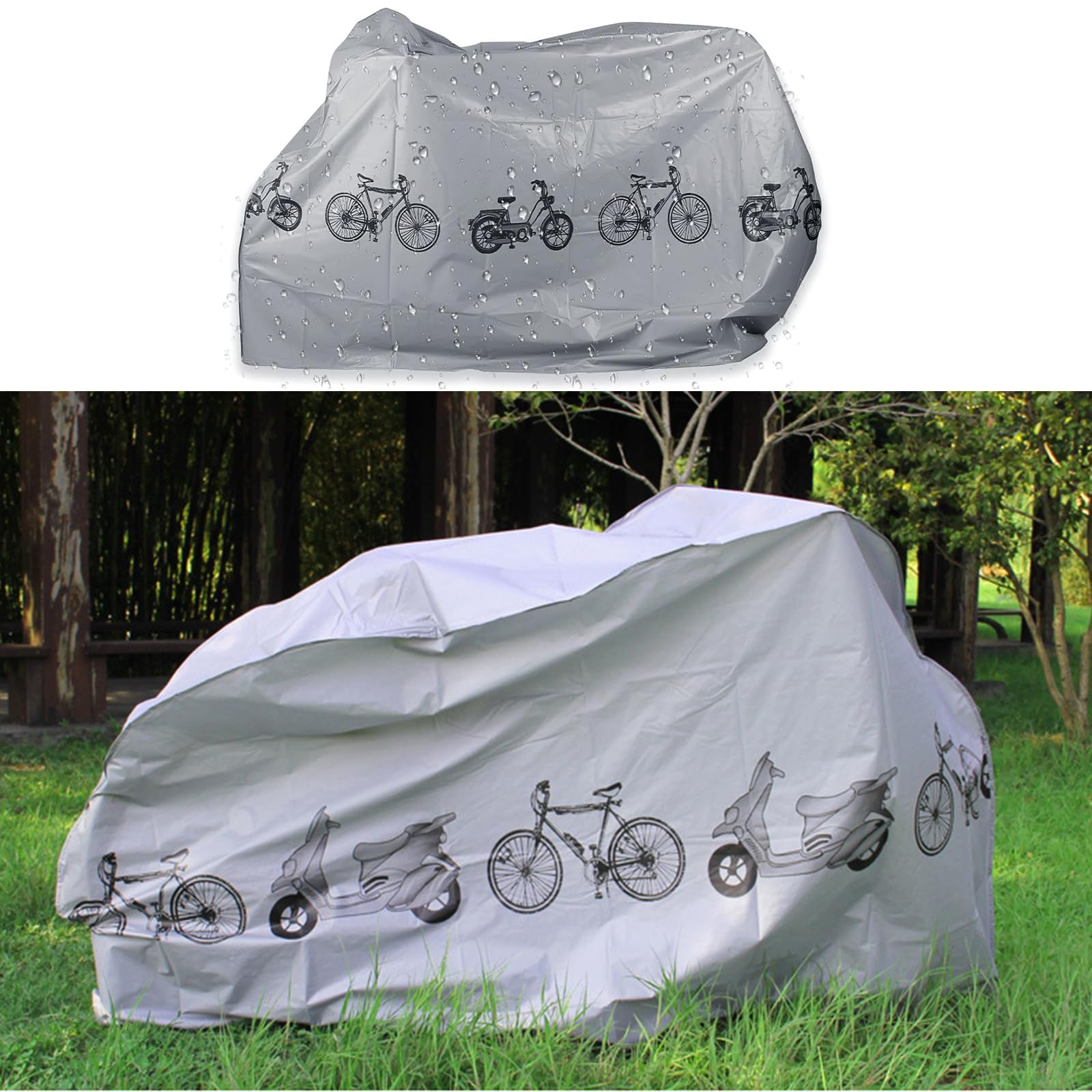 Housse De Protection Vélo - Anti-Pluie UV, 200x110 Cm, Velcro