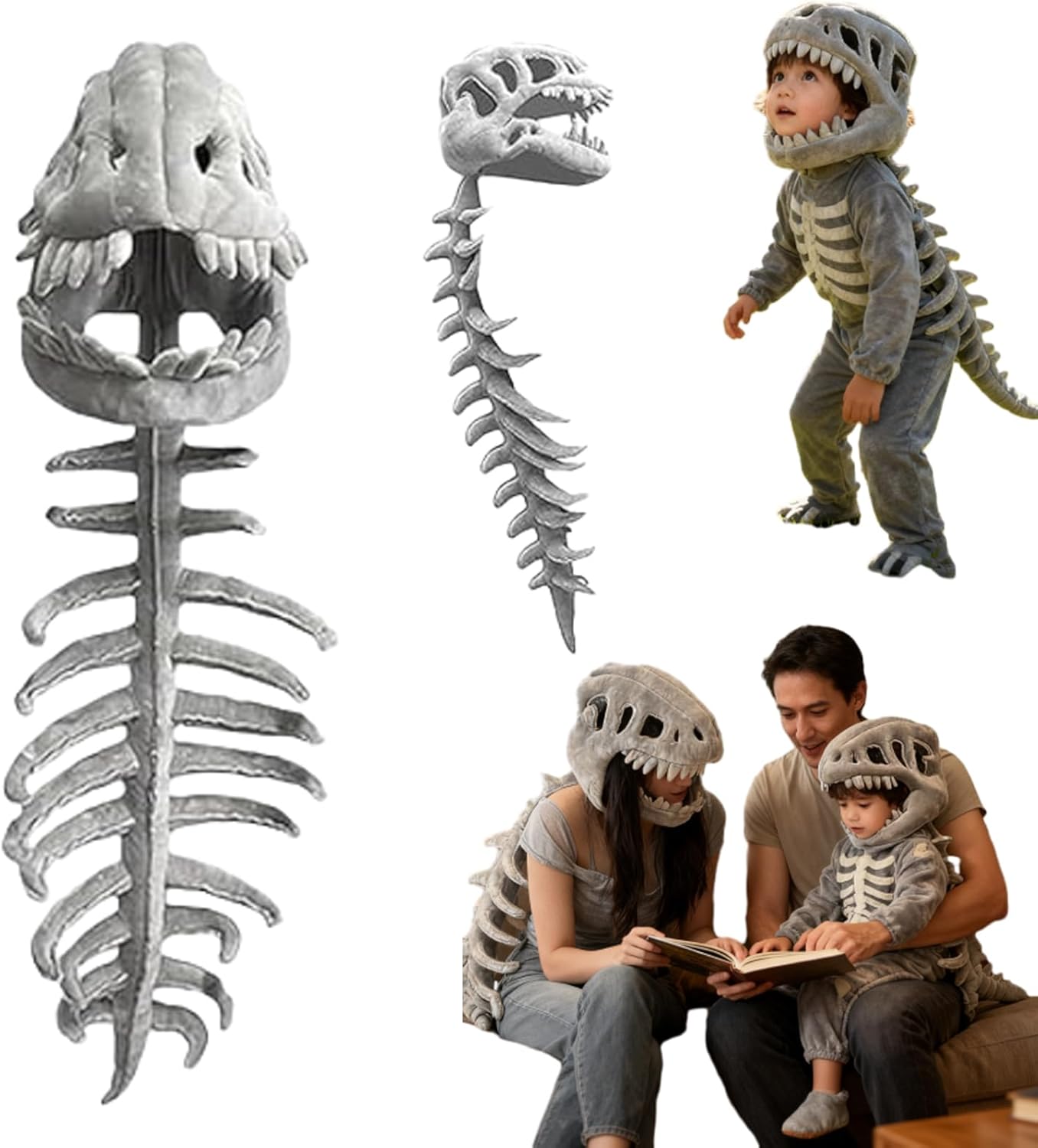 Dino Snug, Dinosnug Plush Costume, Silly Dino Plush, Dinosaur Skeleton Plush Costume, Sillydino Spinosaurus Dino Outfit, 3D Design Spinosaurus, Skeleton Plushies Wearable (S:37.4in)