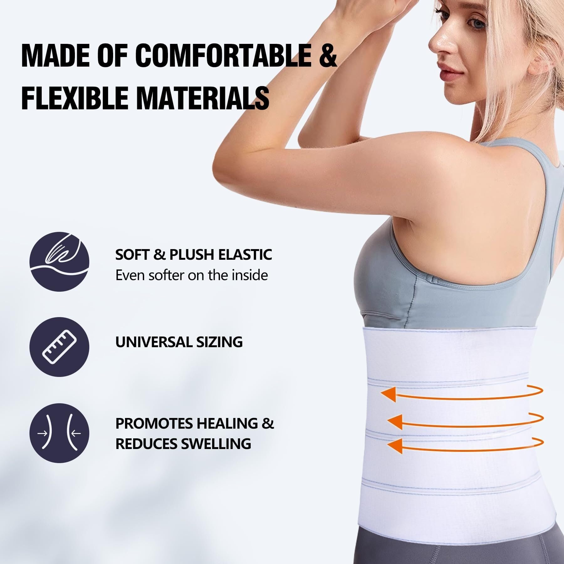 Ceinture Dorsale Ceinture De Maintien Élastique for La Taille Sport Correcteur Posture(White1,Large)