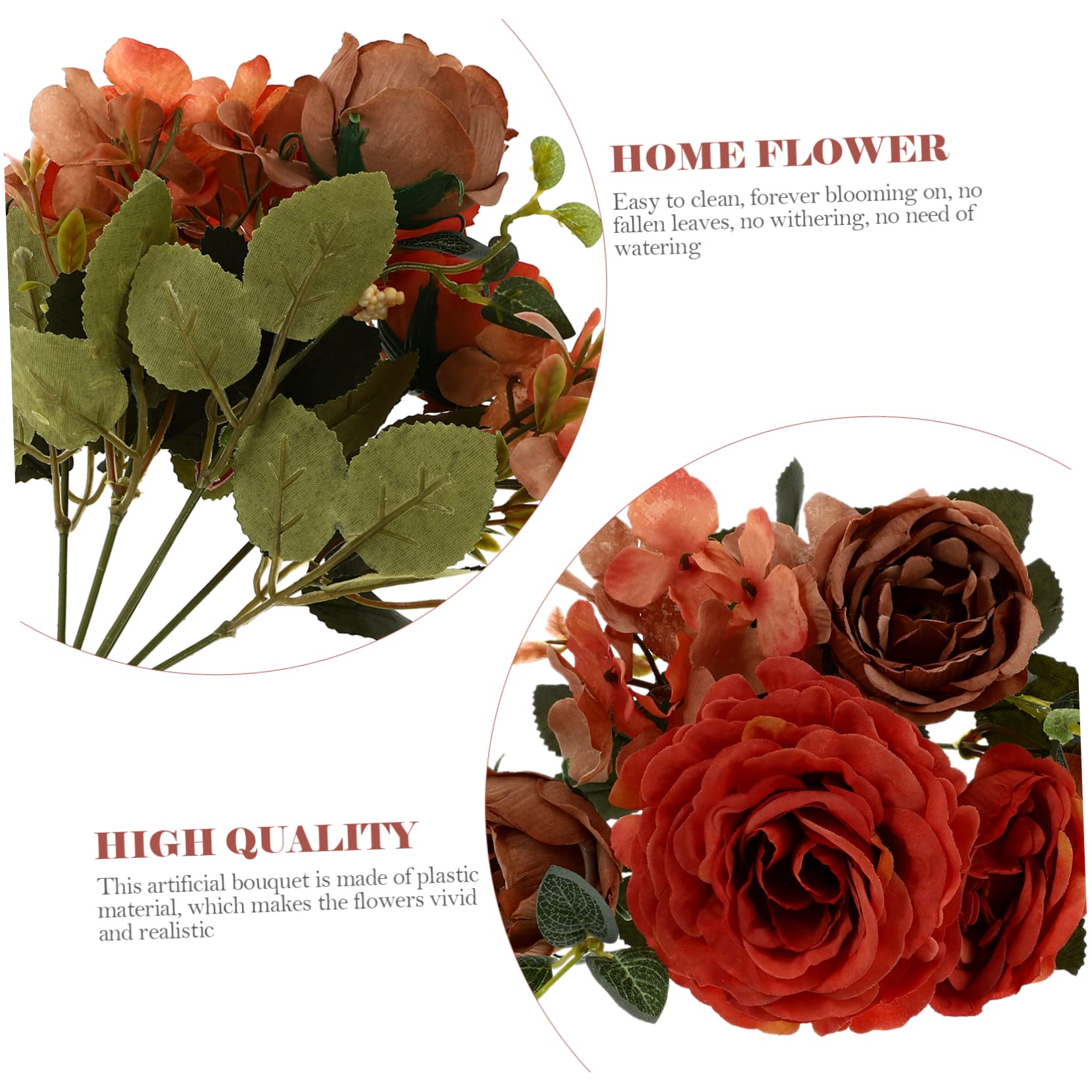 IMIKEYA 8 STK künstliche Pfingstrose Kunstblumenstrauß künstliche blüten Vintage Wohnkultur künstliche Pflanzen im freien Heimdekoration künstliche Blumen Simulationsblumenstrauß Draht