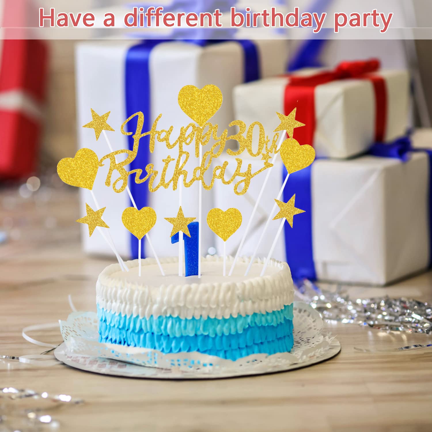 1 pezzo Decorazione per torta da 30 anni, ragazza seduta, decorazione per torta di compleanno, con glitter, tacco alto, decorazione per torta per la festa di Lady Spa Bachelorette, tema rosa