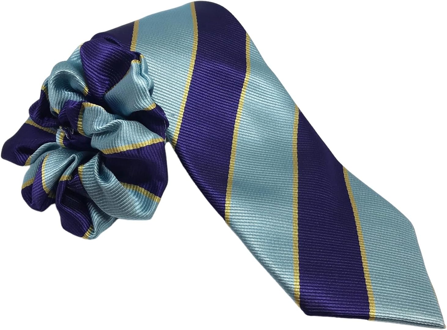 EquetechJunior Navy/Purple/Gold Striped Showing Riding Tie – 45" Children’s Equestrian Show Tie