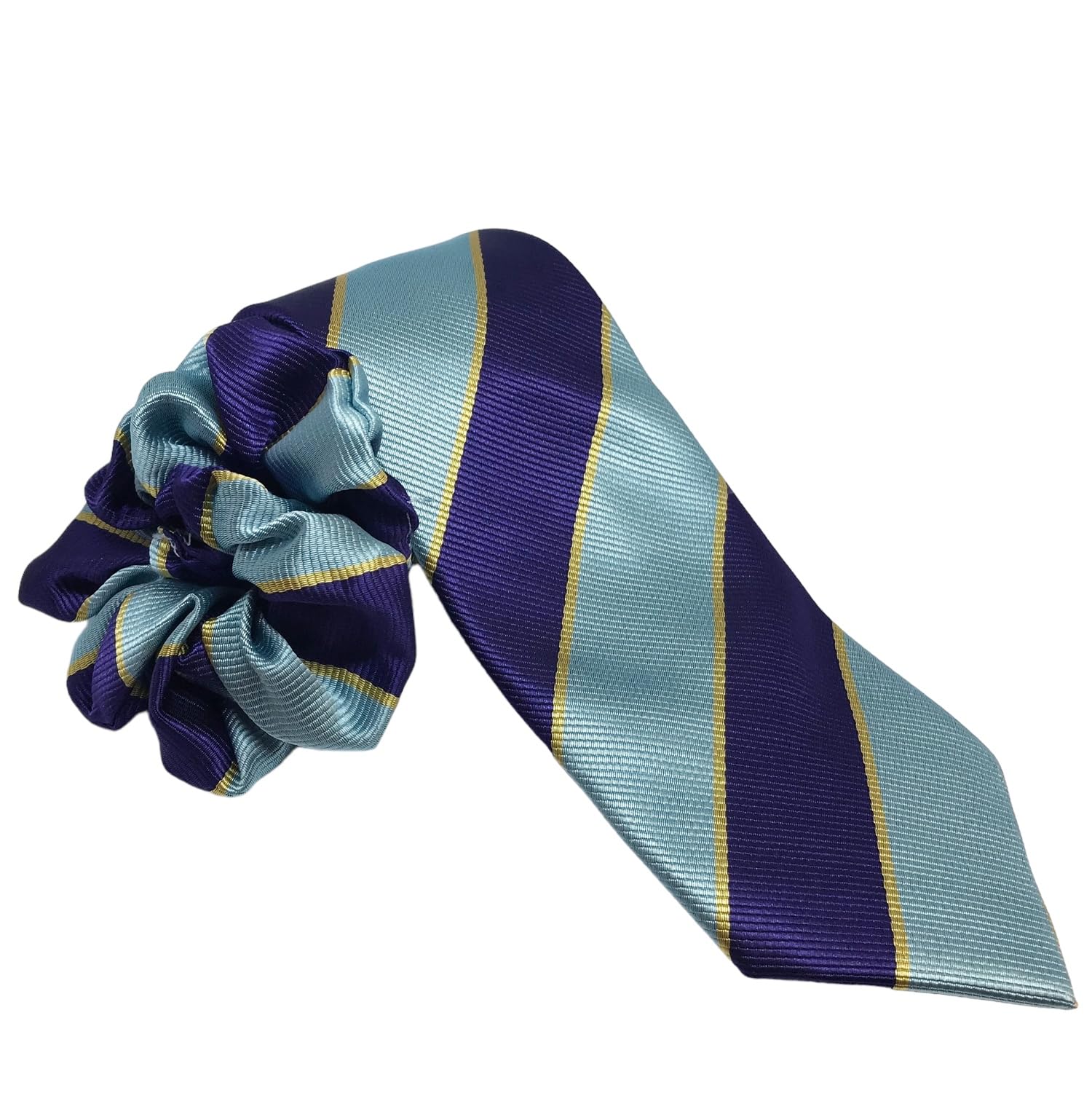EquetechJunior Navy/Purple/Gold Striped Showing Riding Tie – 45" Children’s Equestrian Show Tie