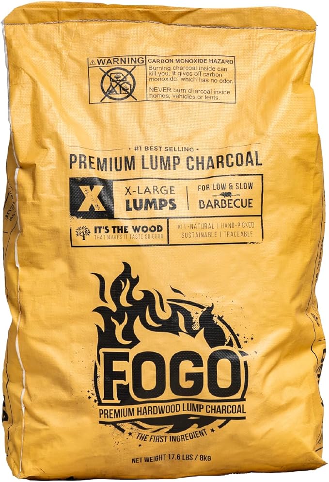 FOGO Super Premium Oak Restaurant Quality Hardwood Lump Charcoal