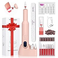 Vista 1 de SAVILAND Taladro de uñas eléctrico profesional: 20000 rpm, taladro de uñas Efile, lima de uñas rosa Protable con base para moler y pulir uñas, gel