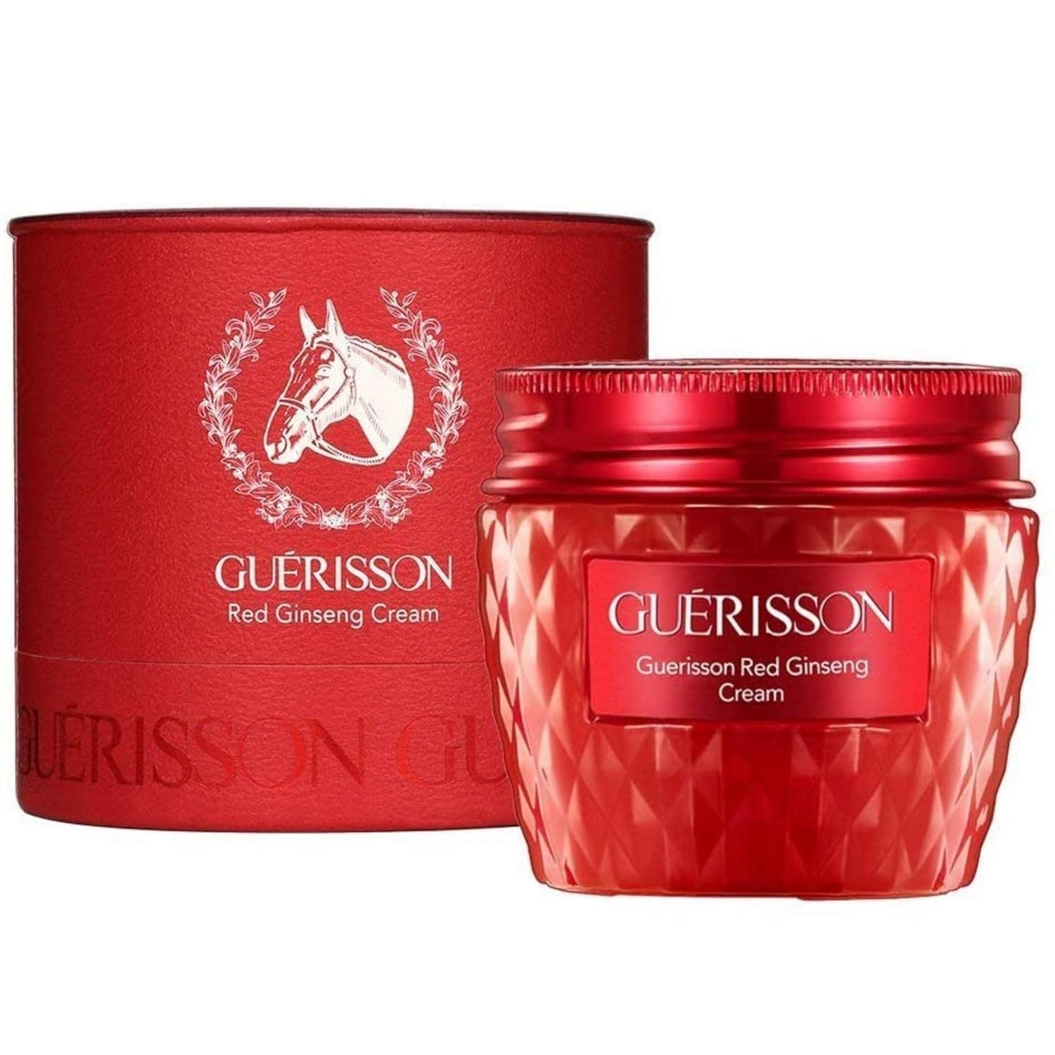 GUERISSON Red Ginseng Cream 2.03 fl.oz. (60g) - Contained Horse Oil & Red Ginseng Extract, Antioxidant & Powerful Hydrating Facial Cream