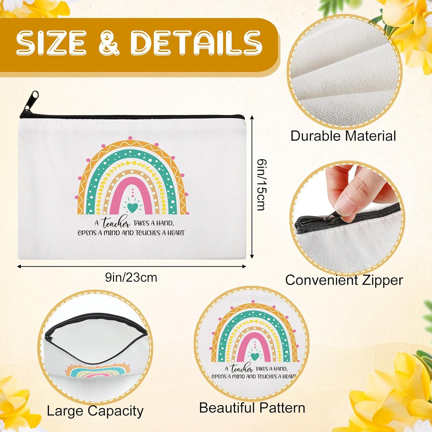 Shinymoon 28 Pcs Teacher Appreciation Gifts Bulk If You Can Read This Teacher Socks 14 Style Thank You Makeup Bags for Graduation Teachers Day Back to School Gifts(Rainbow,White,Coral Fleece)