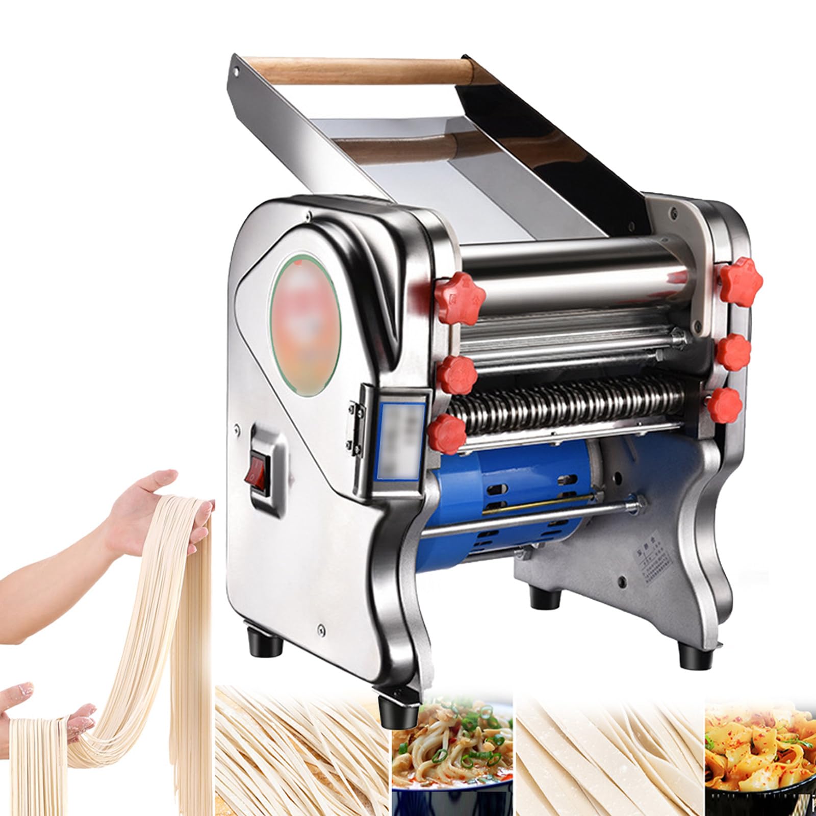 Macchina automatica elettrica per pasta e noodles da 550 W, con laminatrice