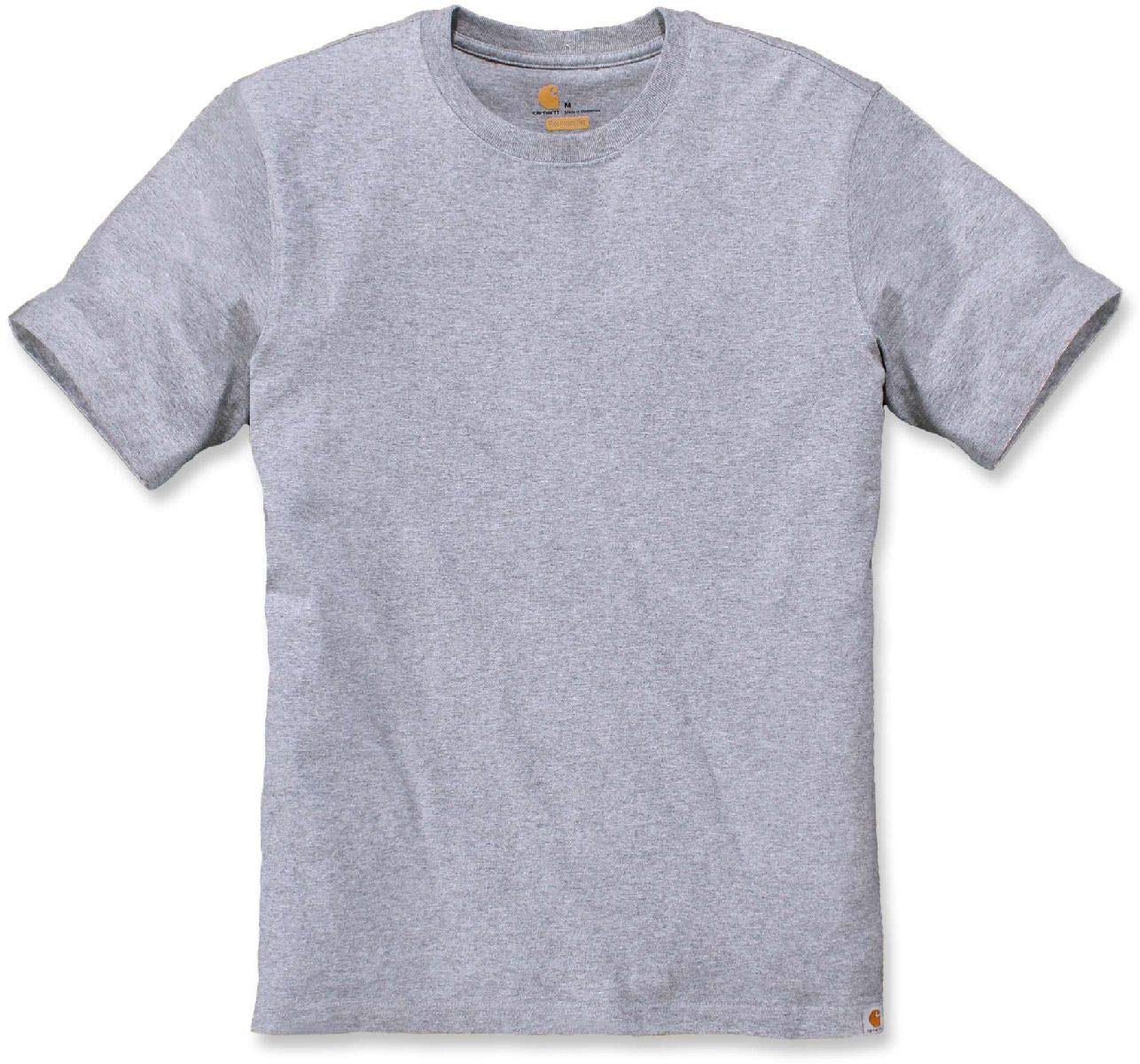 Carhartt Men's Relaxed Fit Heavyweight Short-Sleeve T-Shirt, Heather Grey, S