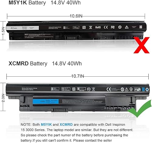 Miniatura 2 de Batería XCMRD de 40 WH compatible con Dell Inspiron 15 3000 Series 15-3537 15-3542 15-3543 15-3541 15-3521 15-3531 i3531 i3542-6000BK 17 37 21 37 37