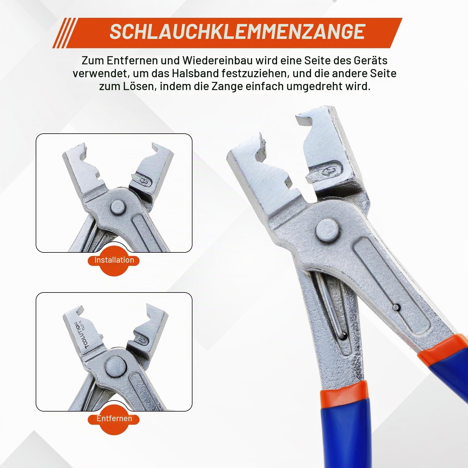8‑teiliges Zangenset – Schlauchschellen, Kraftstoff‑, Elektro‑Trenn‑ und Sicherungsring‑Zangen Sicherungsringzangen