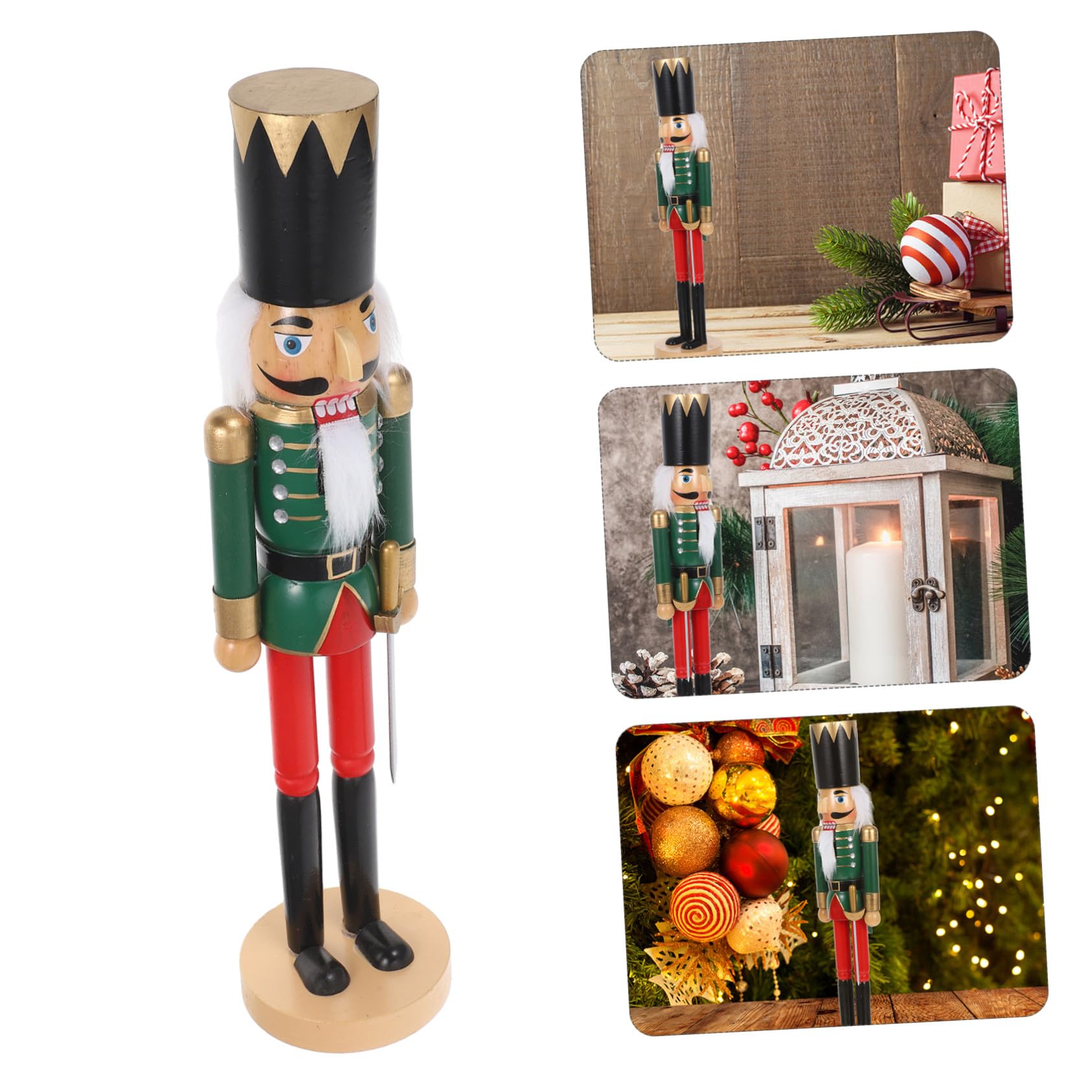ULTECHNOVO Schiaccianoci in Legno Dipinto Tradizionale Figura Soldato Natalizia Decorazione da Tavolo per Feste di Natale Eccezionale per Collezione di Ornamenti Natalizi