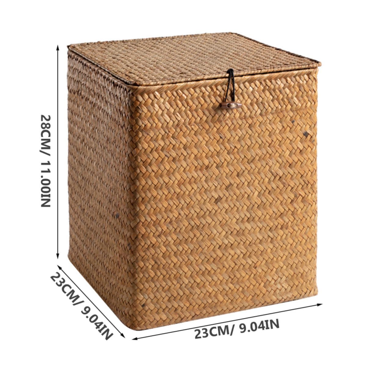 Cesta de Picnic de Paja Grande Tejida para Almacenamiento