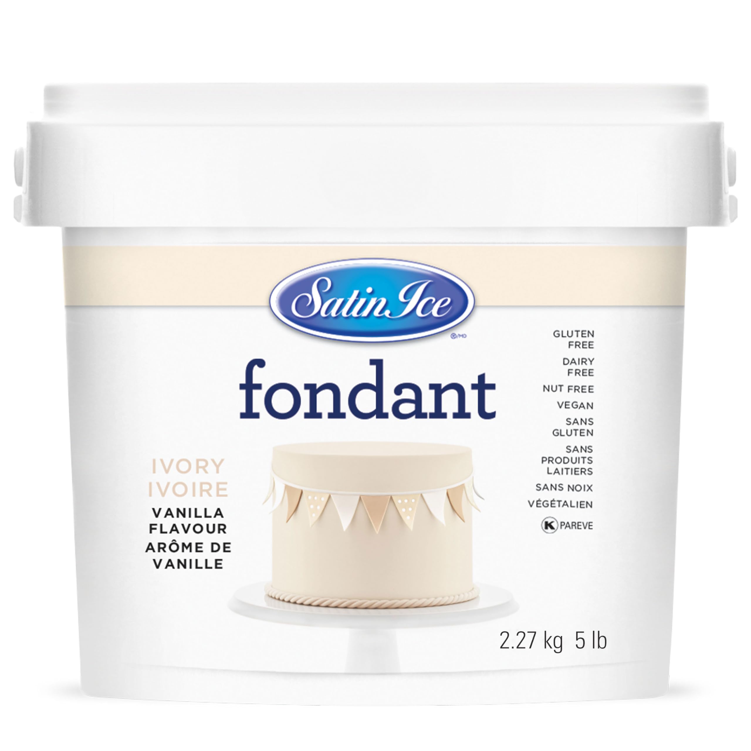 Satin Ice Ivory Vanilla Fondant - 2.27kg