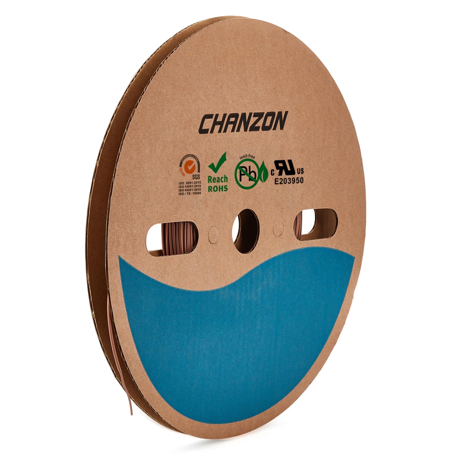 Chanzon 2:1 Ratio - 80Ft Roll - 1/24" (1mm) Heat Shrink Tubing 2:1(25M Total Length) Brown Polyolefin Sleeving Wrap Shrinking 2 to 1 1pcs
