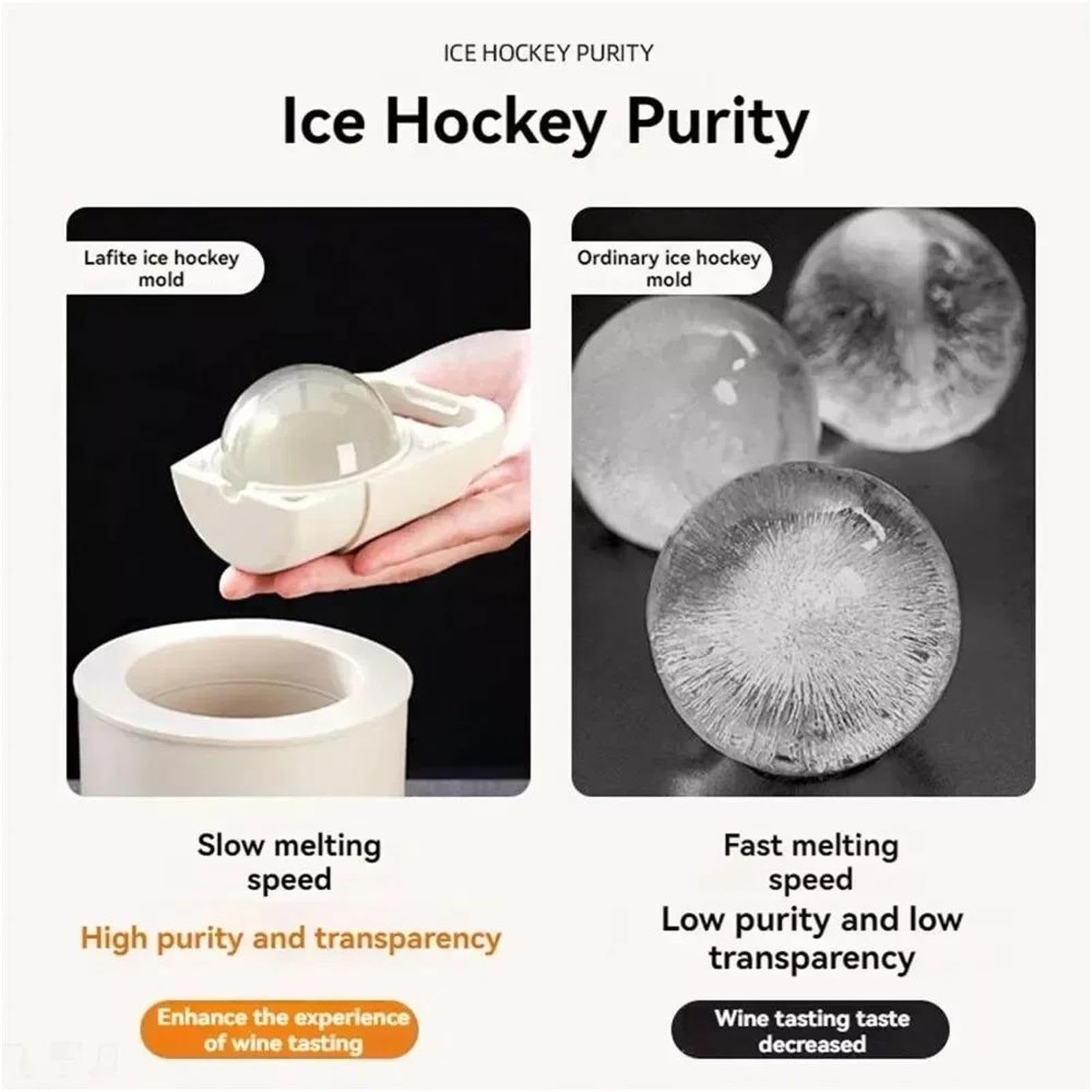 Hielo Redondo Máquina for hacer bolas de hielo redondas 2,5 pulgadas