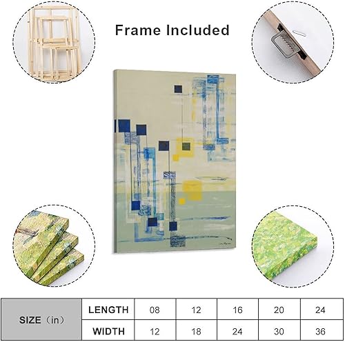 Miniatura 2 de QINGLIN Irene Rice Pereira - Póster de Marco HD en lienzo para decoración de sala de estar, regalo para niños, 24 x 36 pulgadas (23.6 x 35.4 in)