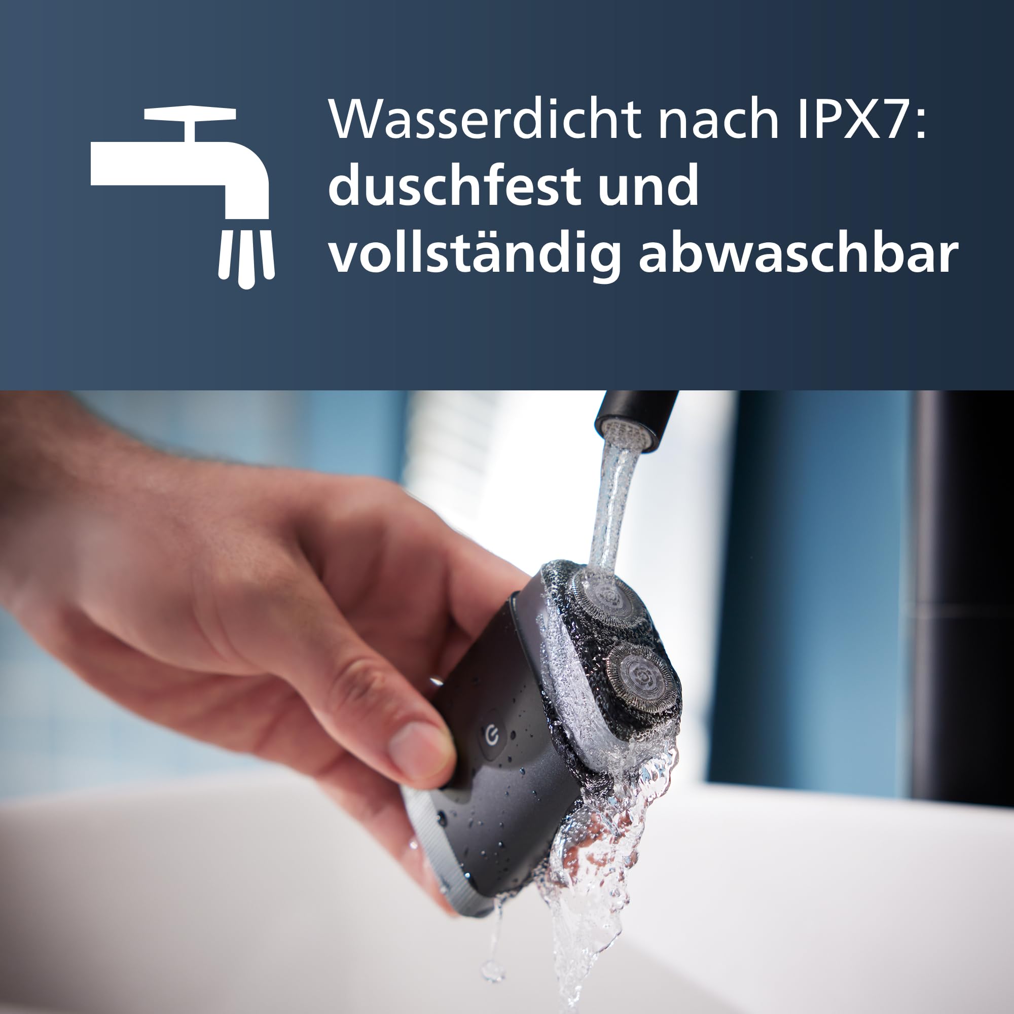 PHILIPS Mini Rasierer für Herren, elektrischer Nass- und Trockenrasierer für unterwegs, ComfortCut-Klingensystem, 3D-Schwimmköpfe, kompaktes Design, leistungsstarker Akku, Modell PQ888/06