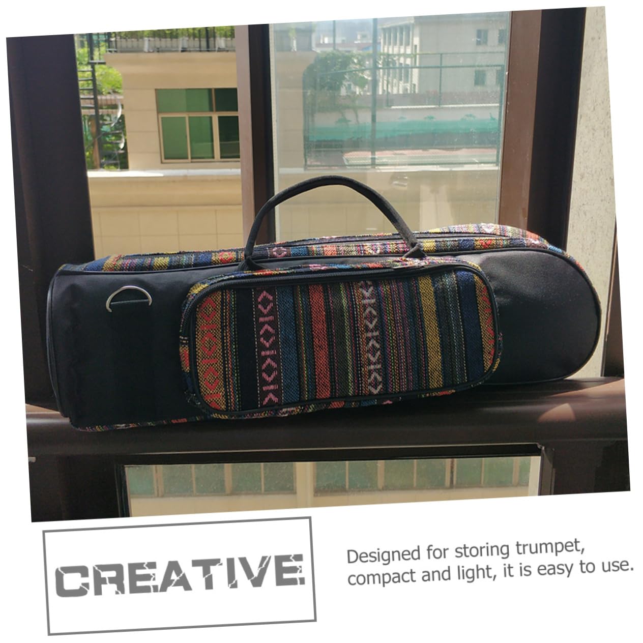 Sosoport Bolsa Portátil para Instrumento de Viento de Tela Oxford, Funda de Transporte para Instrumentos Musicales Asa y Correa