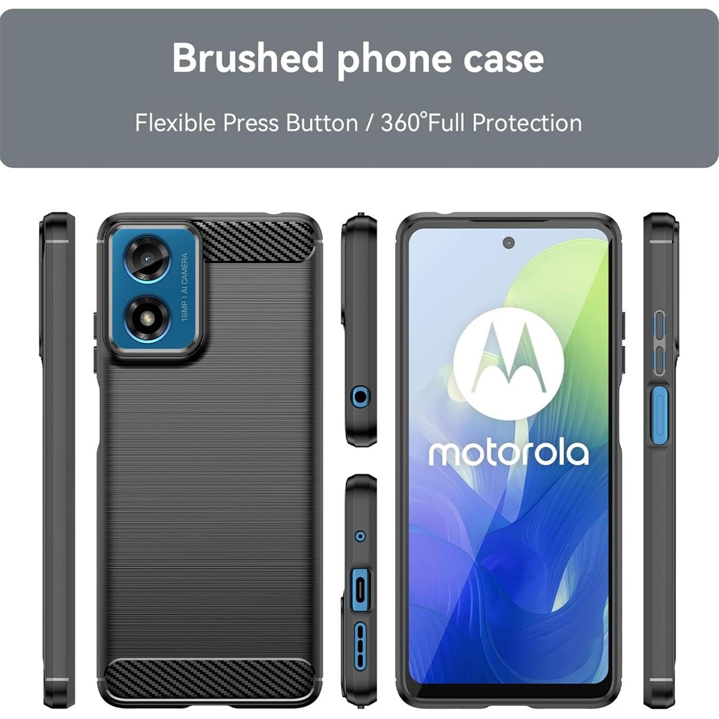 Verco Protective Case for Motorola Moto G04 G24, Robust Soft Mobile Phone Case for Motorola G04 - Image 4