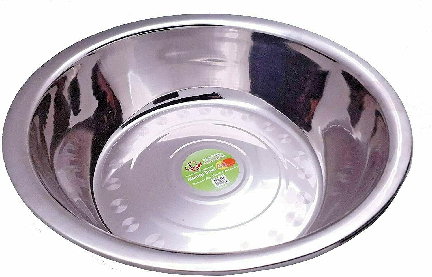 YMYYSY Stainless Steel Mixing Bowl Large 40 QT, Silver