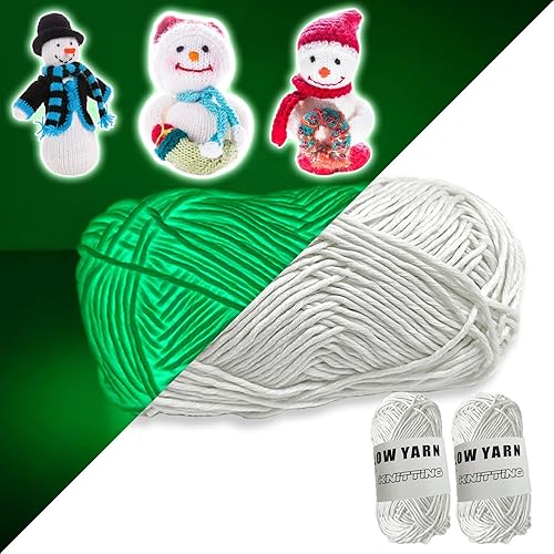 2 hilos que brillan en la oscuridad, hilo de Navidad, manualidades, suministros de costura, hilos de poliéster para principiantes, fiestas,