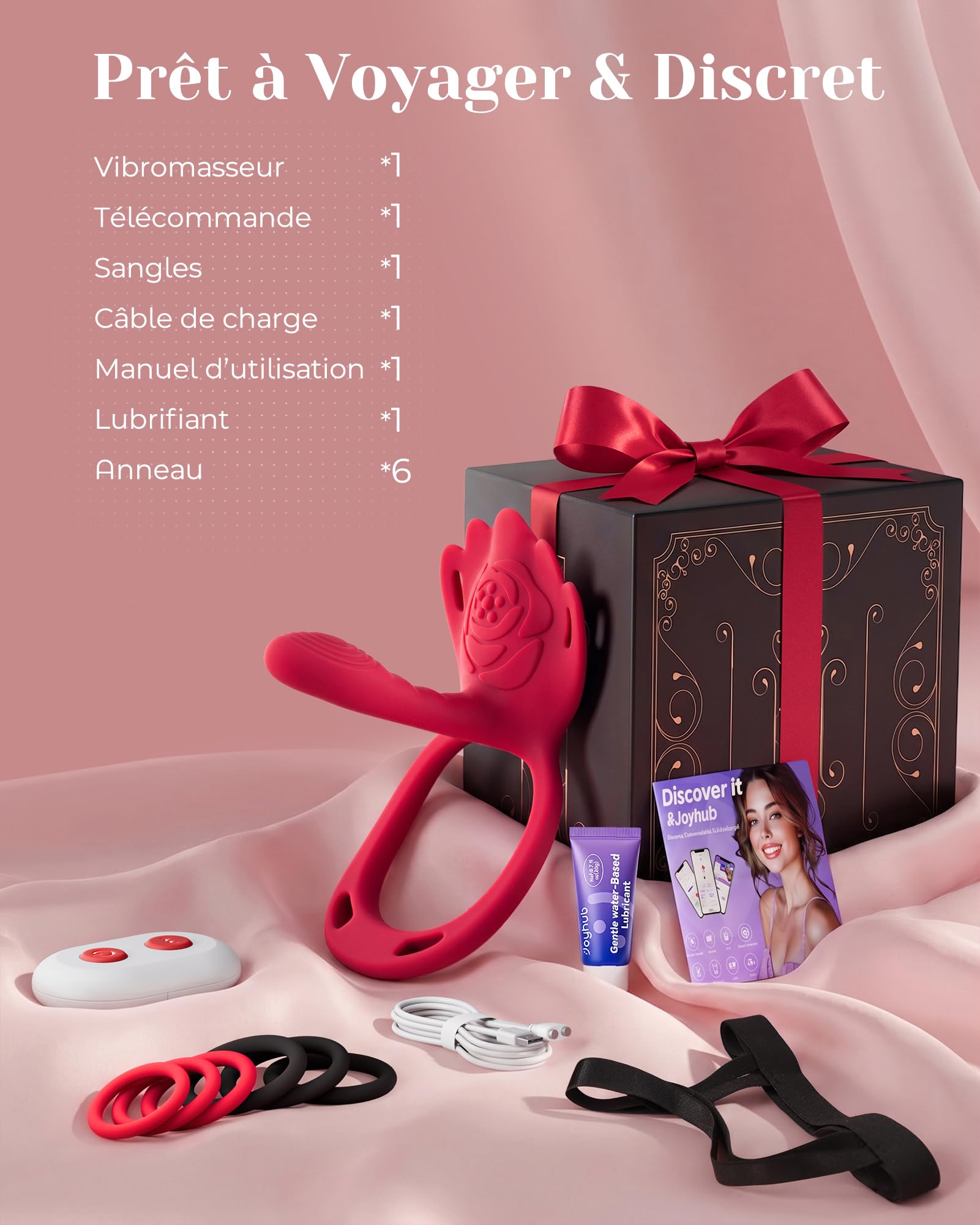 Sextoyse Couple Plaisir à Distance Puissant Vibrant Mains Libres Sex Toys | 9 Modes Portable Télécommande Vibromasseur Clitoridien 3 en 1, Vibromasseurs Feminin Sextoy, Gode Femme Sex Vibro-masseur