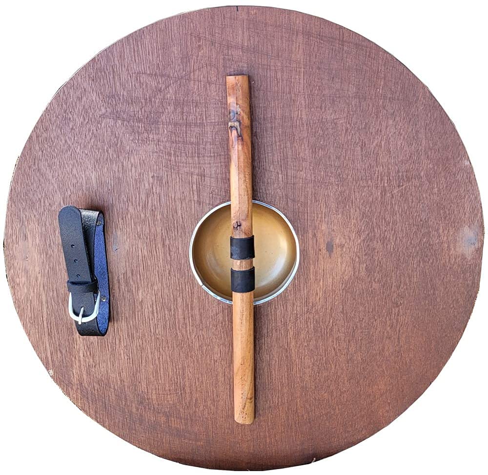 NauticalMart Historical Ragnar Lodbrok Viking Shield Medieval Norse Wooden Plank Stripe Green