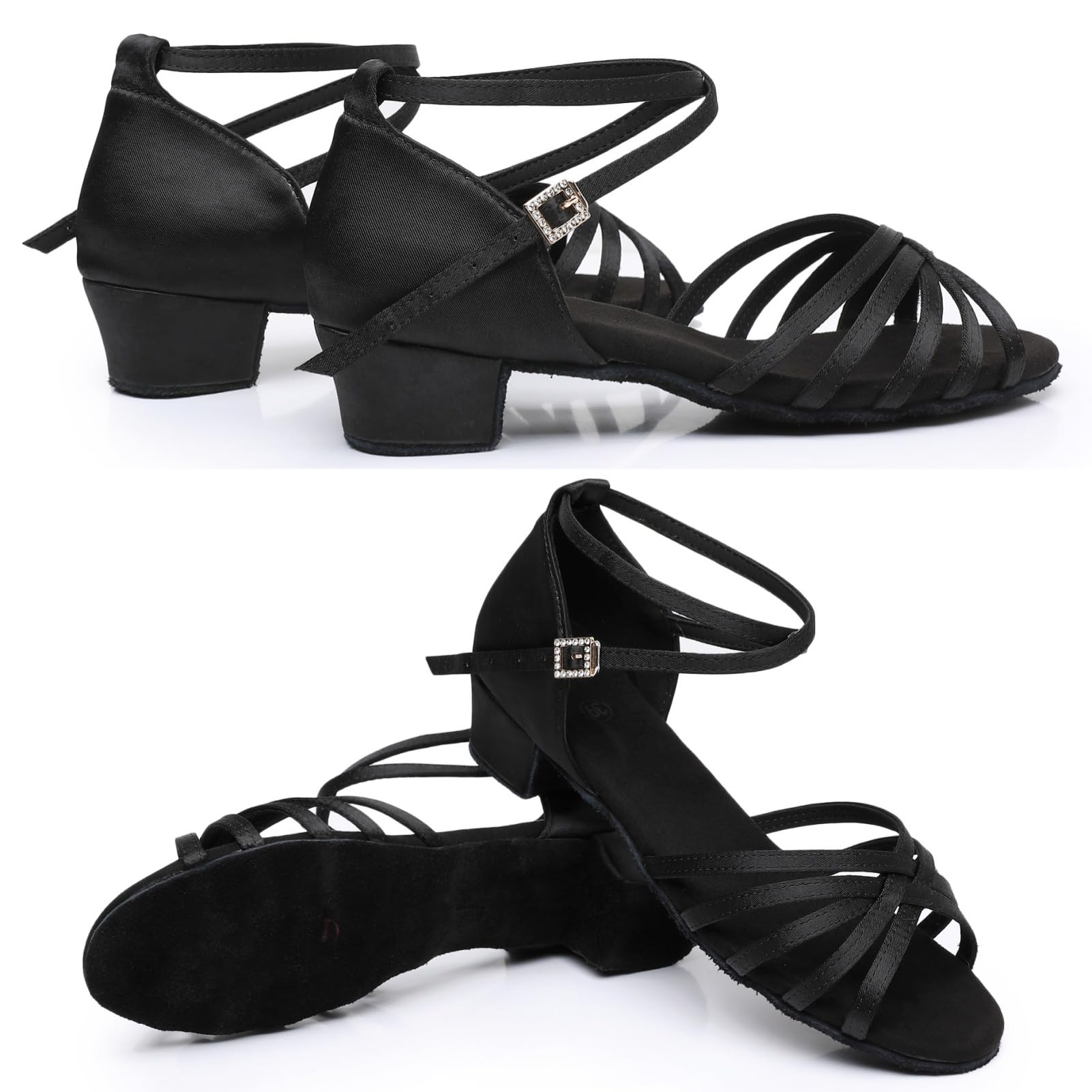 Rosefinch Chaussures de Danse Latine pour Femmes Salsa Tango Chacha Chaussures de Danse de Salon pour Filles Enfants