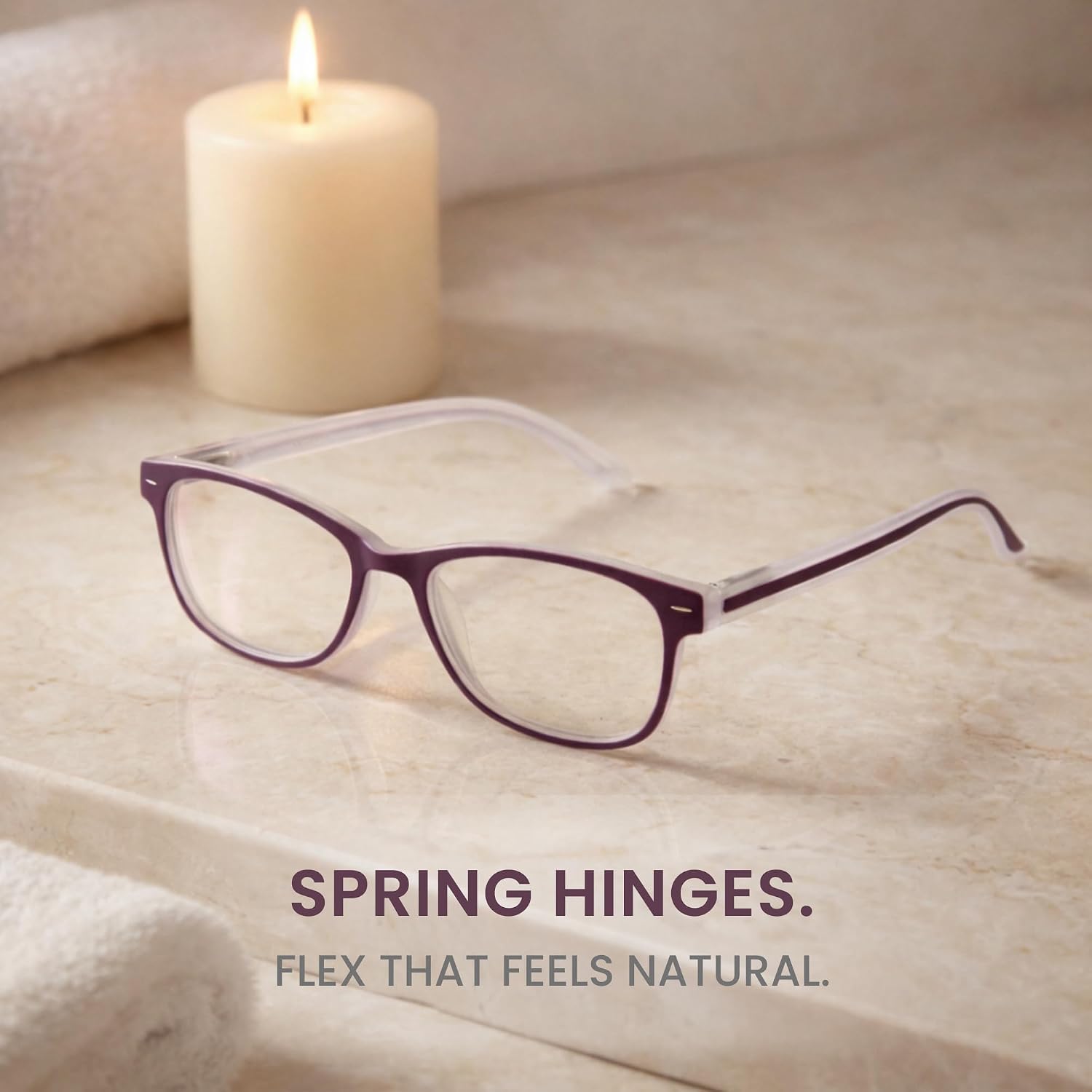 2SeeLife Blue Light Reading Glasses for Men & Women – Small-Medium Fit, Sturdy Frame, Spring Hinges, Premium Readers