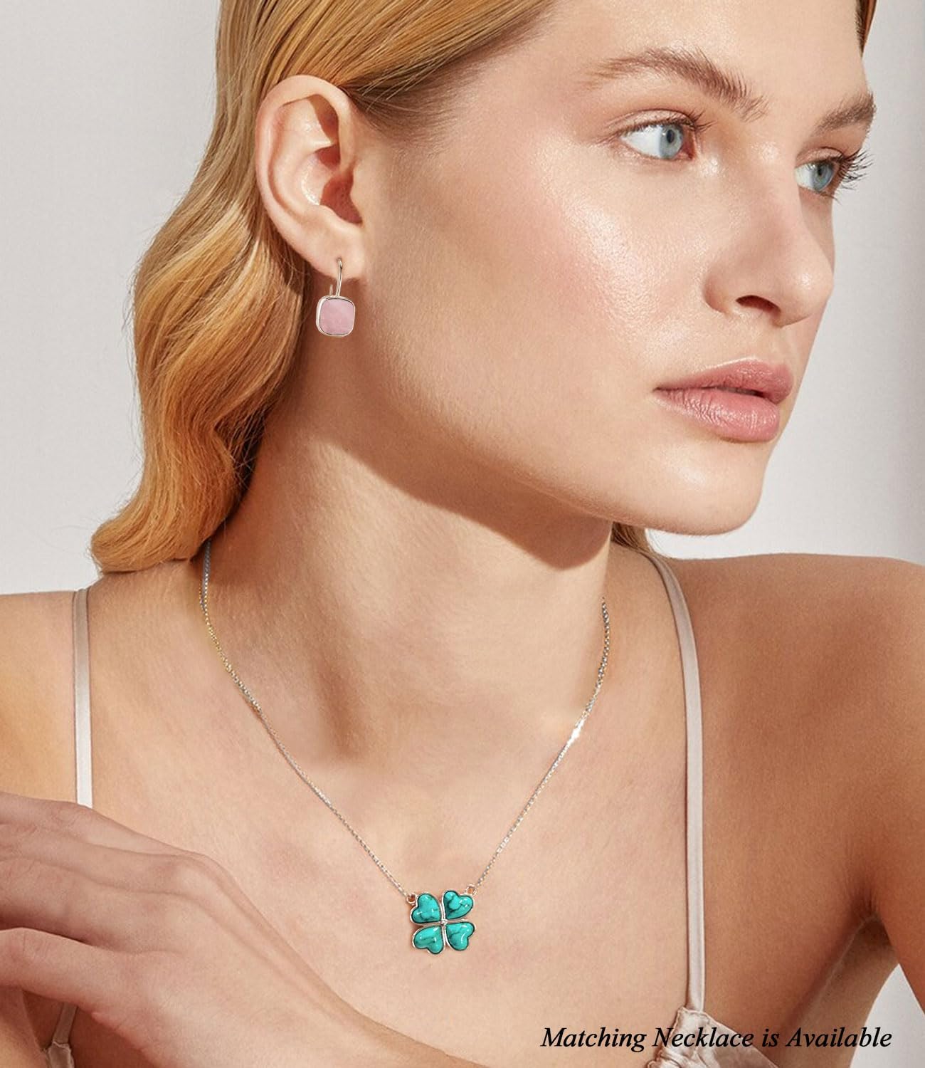 Genuine Turquoise Drop Earrings for Women Square Blue Green Gemstone Dangling Earring 925 Sterling Silver Jewelry Gift for Her Wife Mom