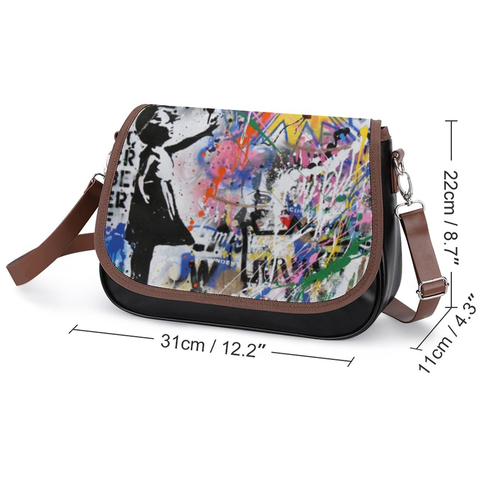 Amazon.co.jp: ショルダーバッグ Banksy バンクシー 風船少女 落書き