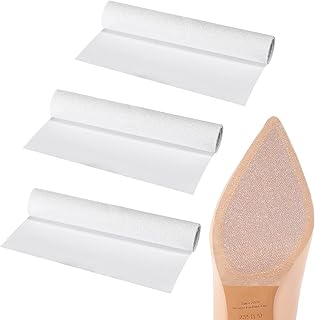 3 Rolls Sole Shoes Stickers Self-Adhesive Sole Cover Sole Clear Stickers for Shoes Protectors Sole Shoes Stickers Crystal Clear Sole Shoes Sticker for High Heels (7.9 X 19.9 Inches)