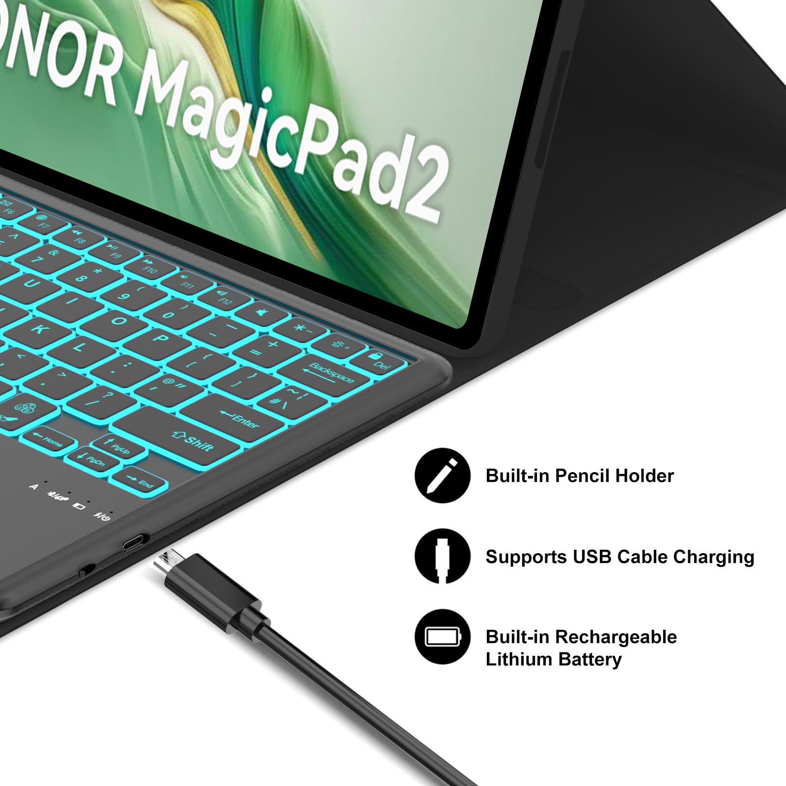 Keyboard Case with Touchpad for Honor MagicPad 2 12.3