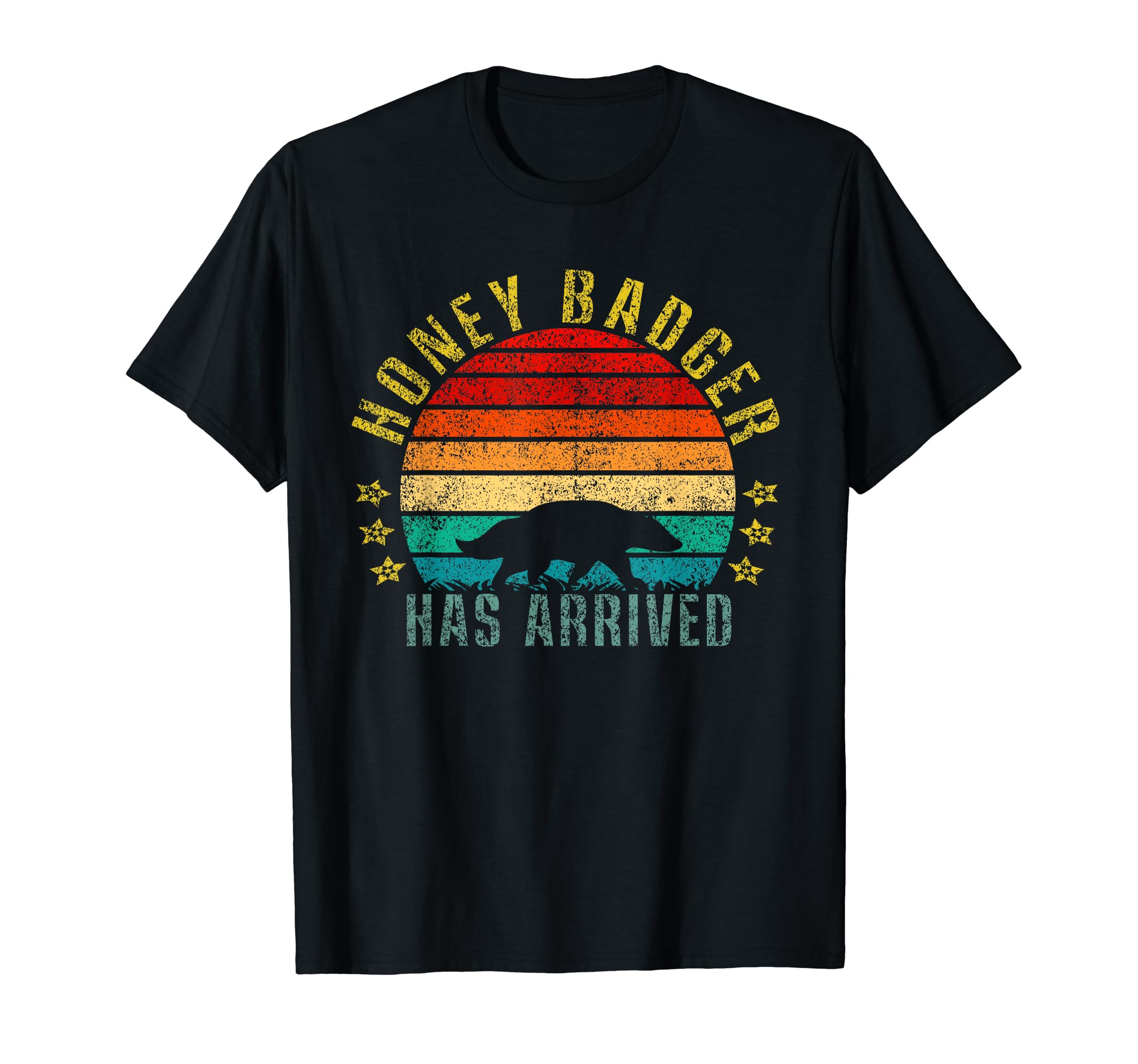 Honey Badger Lover Vintage DesignsHoney Badger Has Arrived Funny Retro T-ShirtOEKO-TEX STANDARD 100