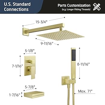 KES Bath Shower Faucet Set Tub and Shower Faucet Set Rain