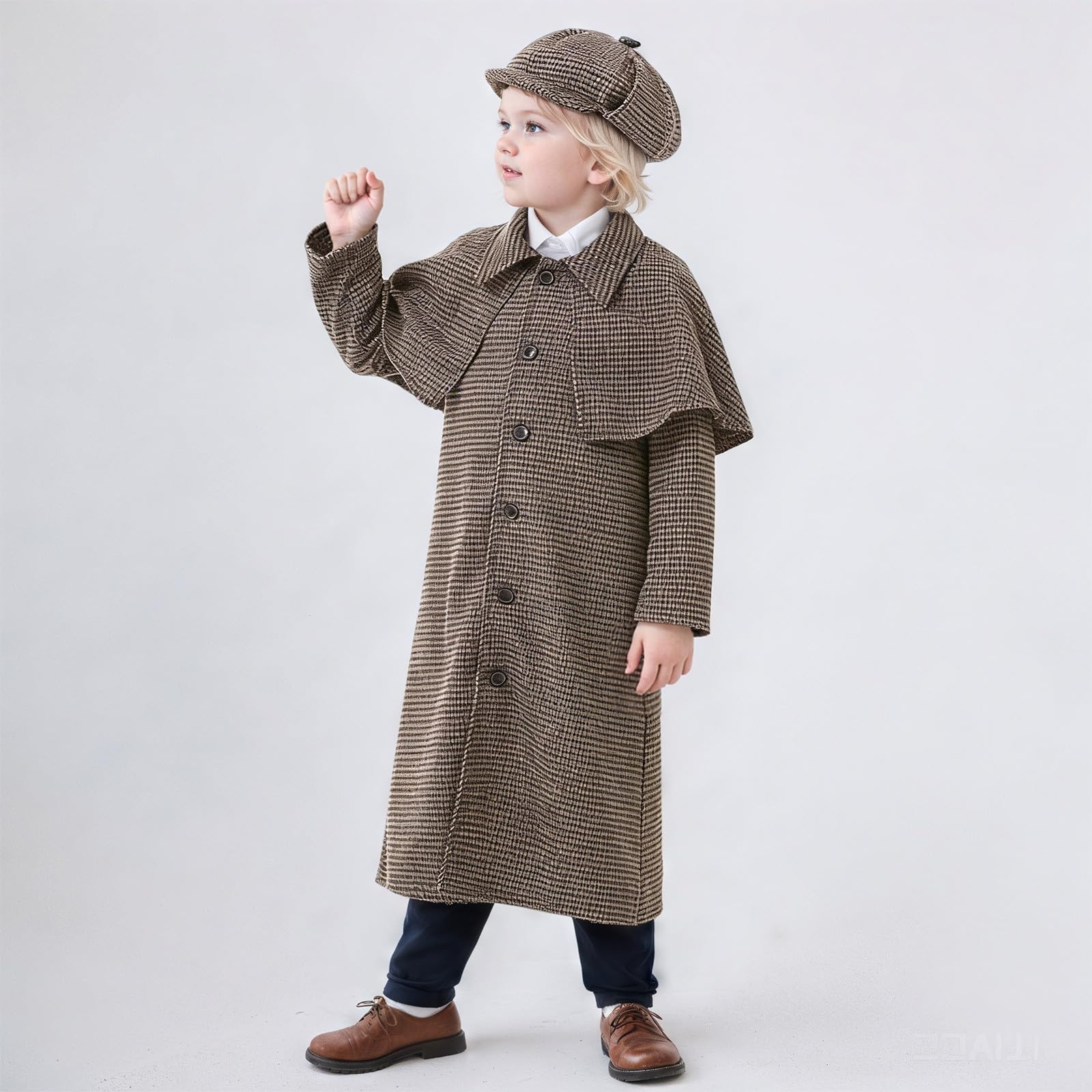 Kinderdetektivkostüm Rollenspiel-Outfit für Jungen Mädchen Professionelles Verkleidungsset für Spionageabenteuer