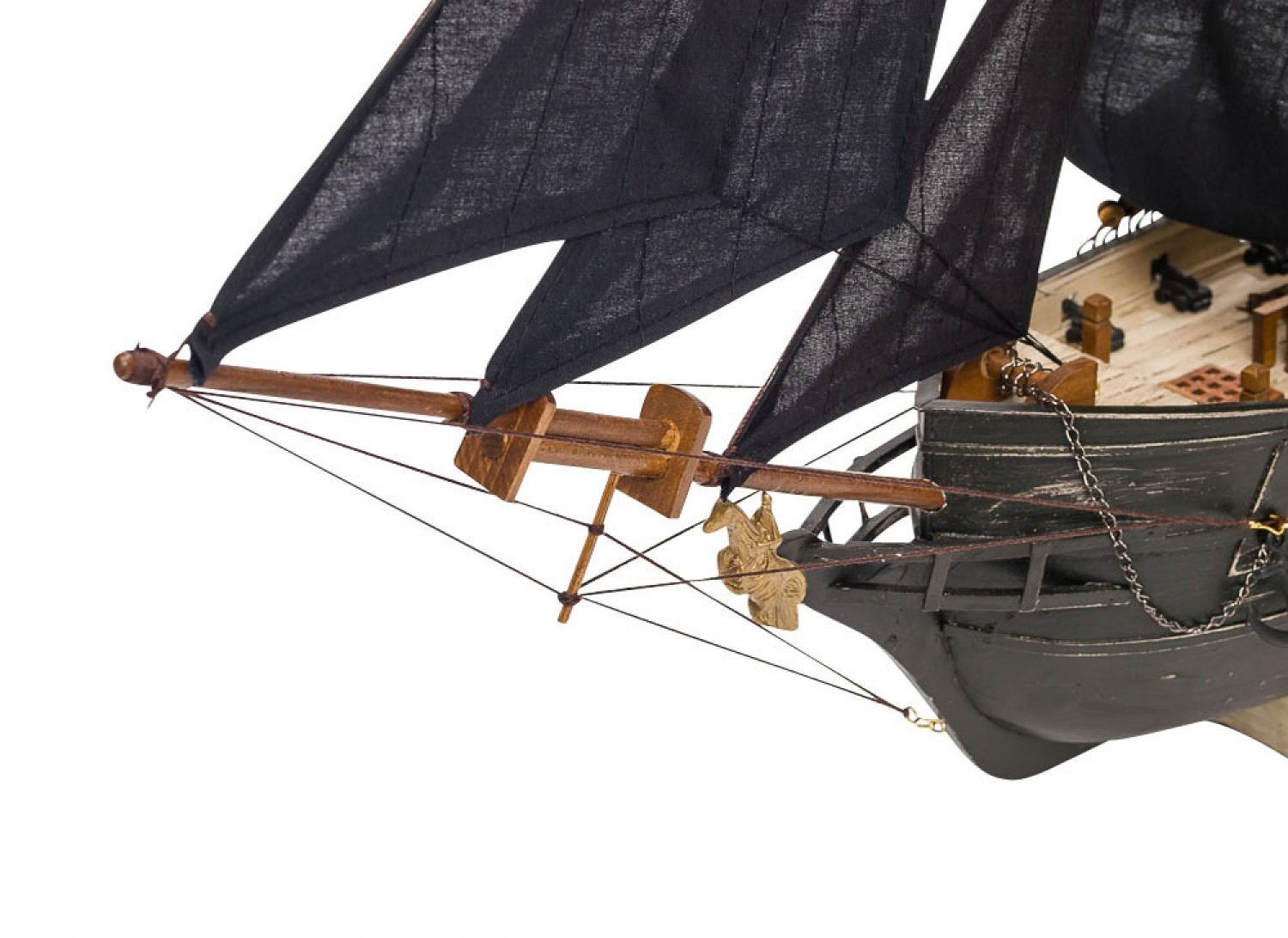 aubaho Modellschiff Piratenschiff Piraten Holz Schiffsmodell Schiff Pirat kein Bausatz