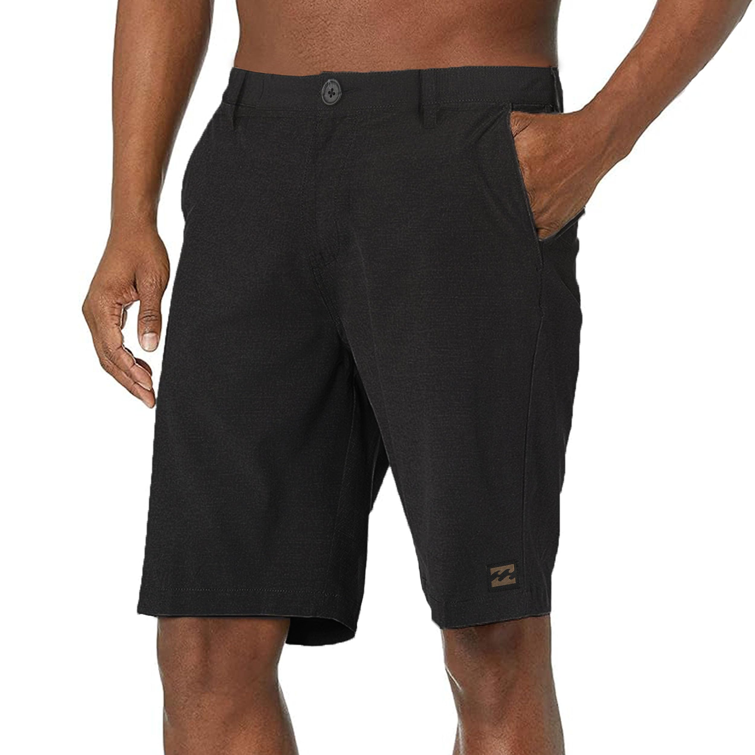 Billabong Men's Black Big And Tall Shorts For – Hybrid Stretch Board Shorts Quick Dry Crossfire Submersible, 2X
