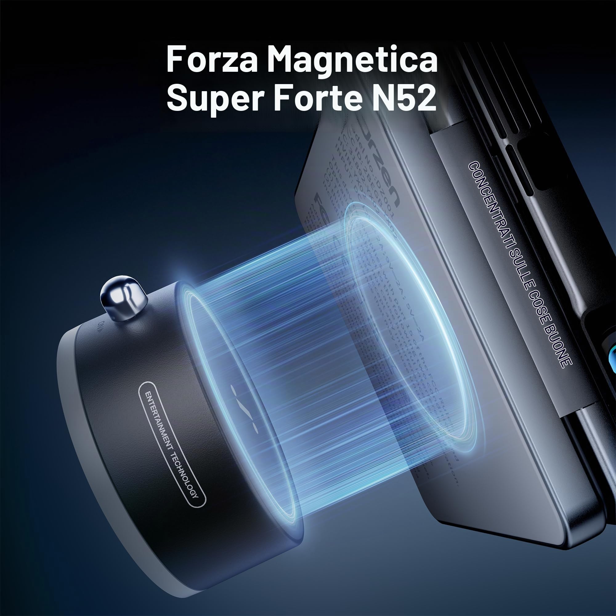 Aurzen Supporto Magnetico a Ventosa per Proiettore zip, Presa Forte, Nessuna Ricarica, Compatibile con Pareti Lisce e Superfici (Vetro, Specchio, Scrivania)