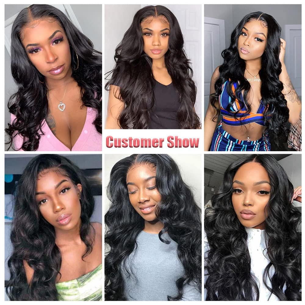 Sealusa Lace Front Wigs Human Hair for Black Women Lace Frontal Wigs Human Hair Pre Plucked With Baby Hair Natural Hairline virgin Brazilian Wigs Wigs 16 inch