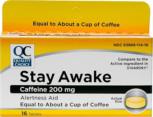 Quality Choice Tableta de cafeína Stay Awake