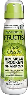 Garnier Dry Shampoo Invisible Against Flat Fat Hair with Volume Boost, Fresh Citrus Fragrance, Yuzu Citrus Fragrance, Fructis, 100 ml