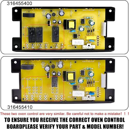 Miniatura 2 de 316455410 Placa de control del horno de la gama para Electrolux Kenmore, Gas Range 7 Botón Control Board Clock 5304518661 316222800