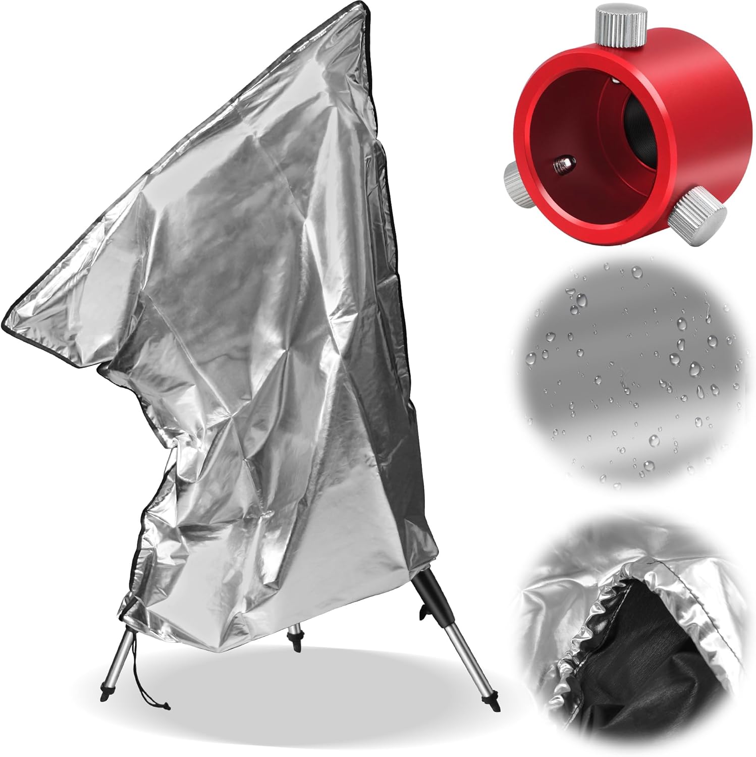 Right Angle Viewfinder Metal Adapter - Bundle with - Diameter 37.6" Protective Telescope Cover