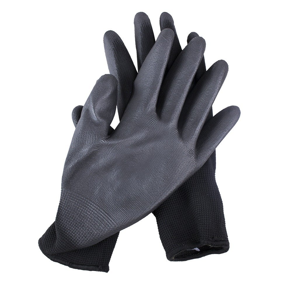 Delta Plus Guanti Da Lavoro Poliestere/elastan – Taglia 7, Neri, Con Polsino In Neoprene E Chiusura Velcro
