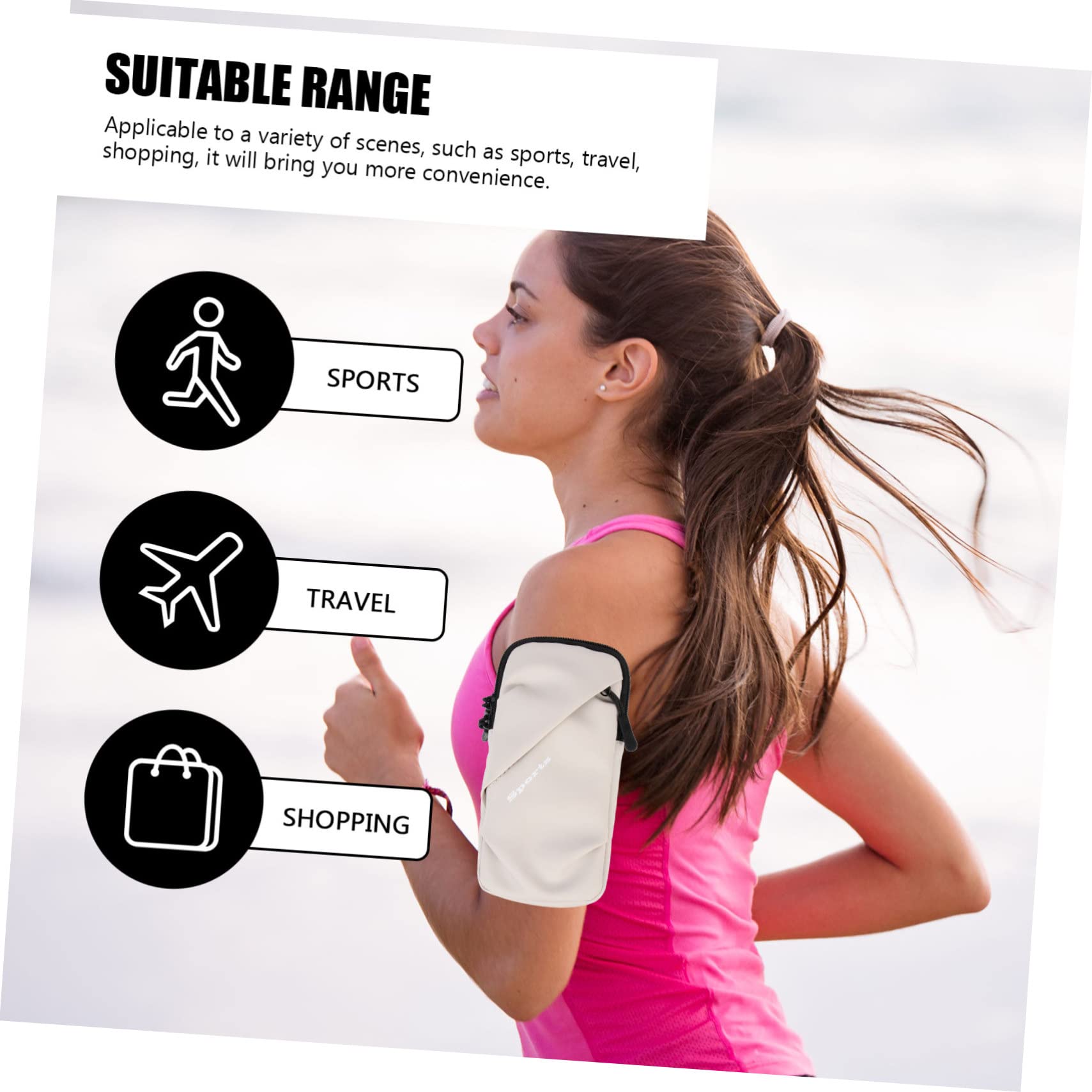 Uonlytech 4 Pezzi Fascia Da Braccio Sportiva Per Telefono Fascia Da Braccio Traspirante Per Allenamento Custodia Per Corsa Escursionismo Ciclismo